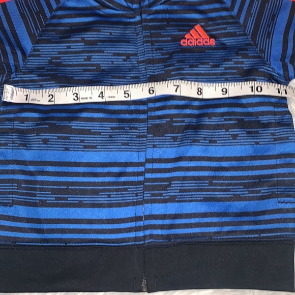 Adidas Training DNA Warm Up Jacket Navy/Black Stripe Pattern Size 12M - Picture 7 of 7